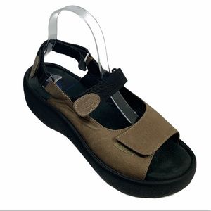 Wolky Sz 6.5-7 Jewel Bronze Womens Open Toe Sandal